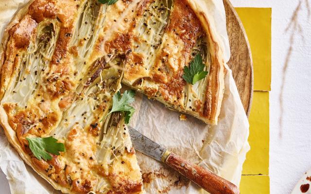 Quiche met witloof en zalm