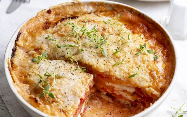 Pompoenlasagne met geitenkaas