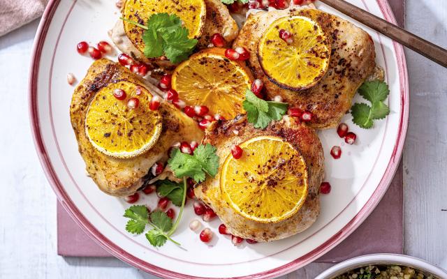 Poulet à l’orange et salade de boulgour