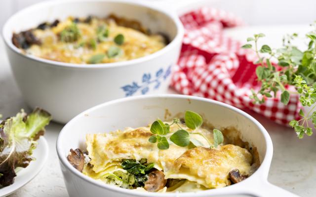 Raviolilasagne met romige parmezaansaus