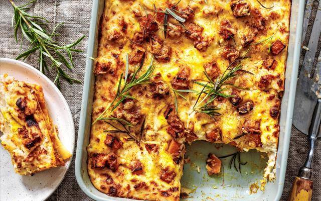 Lasagne au butternut et aux pleurotes