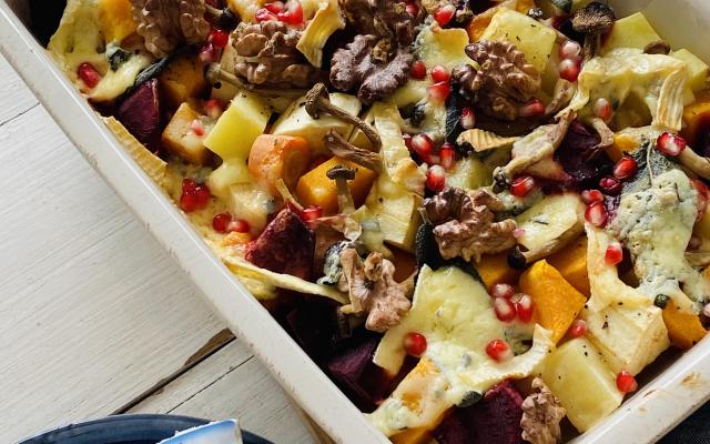Gratin de légumes d’automne au Cambozola