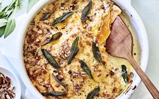 Gratin de potiron aux noix