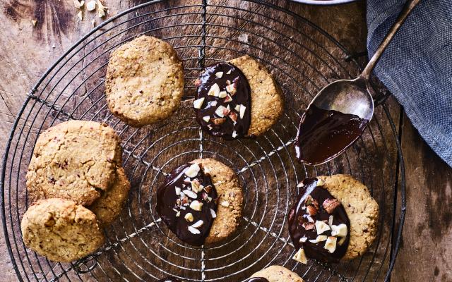 Hazelnootkoekjes met chocolade