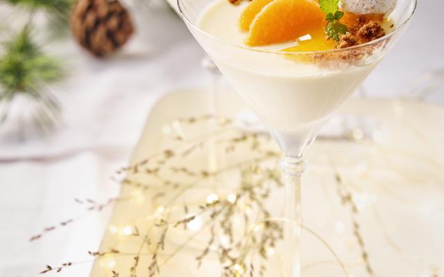 Panna cotta met mandarijn