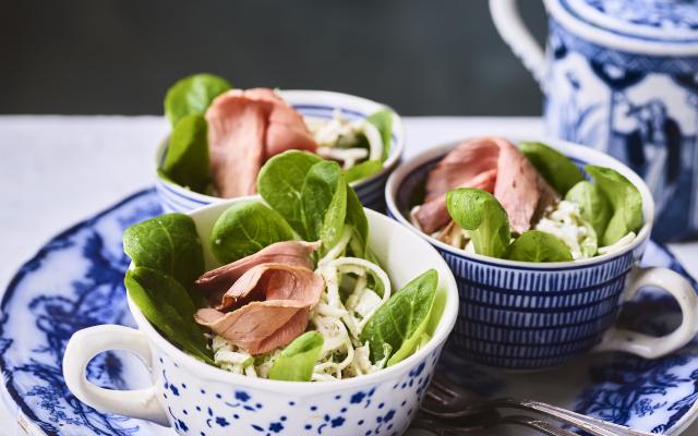 Salade met rosbief en knolselderremoulade