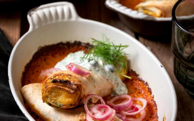 Enchilada’s met ­fishsticks