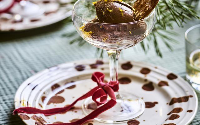 Chocolademousse met sinaasappelzeste