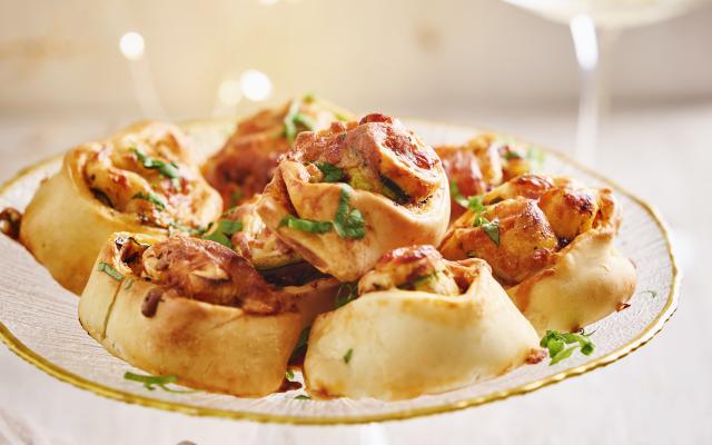 Pizzarolls met ham en courgette