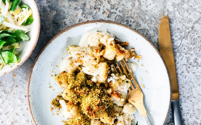 Romige kaasgnocchi met kruidenkorst