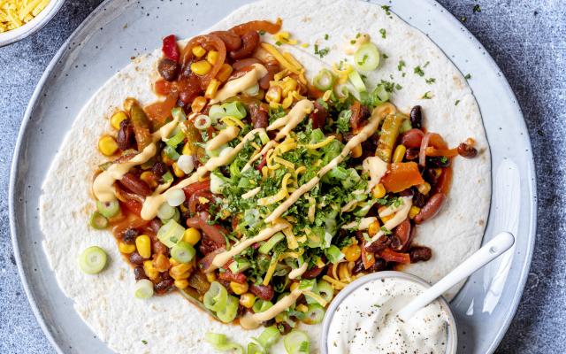 Chili met maïs en paprika