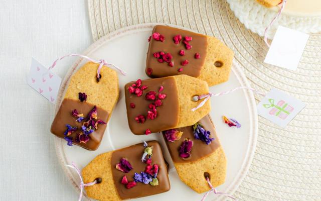 Koekjes in de vorm van een theezakje