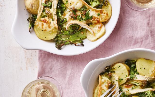 Tartiflette met broccoli en brie