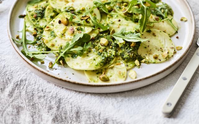 Croxetti met ­rucola-pistachepesto