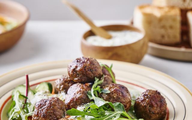 Kefta met tzatziki