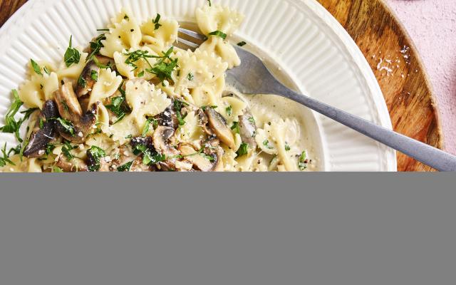 Pasta met romige champignonsaus