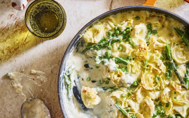 Zomerse mac & cheese met cappelletti