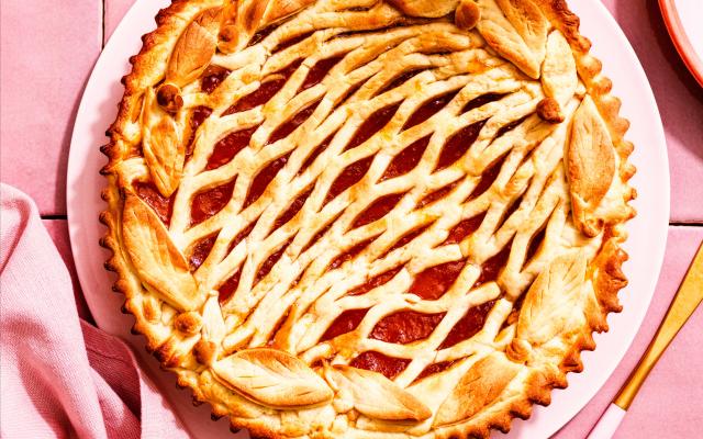 Traditionele abrikozenvlaai