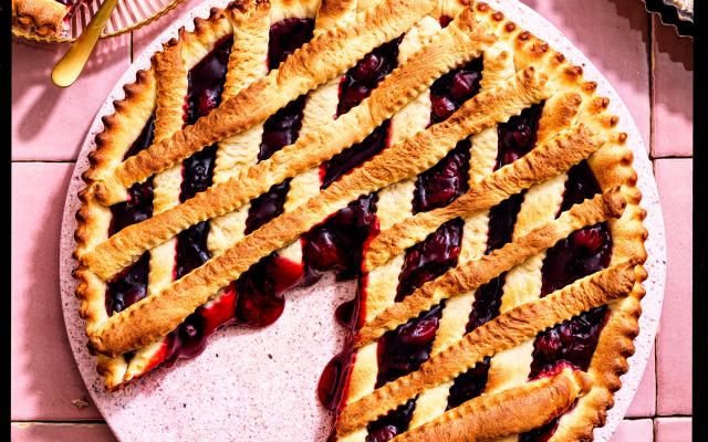 Traditionele kriekenvlaai