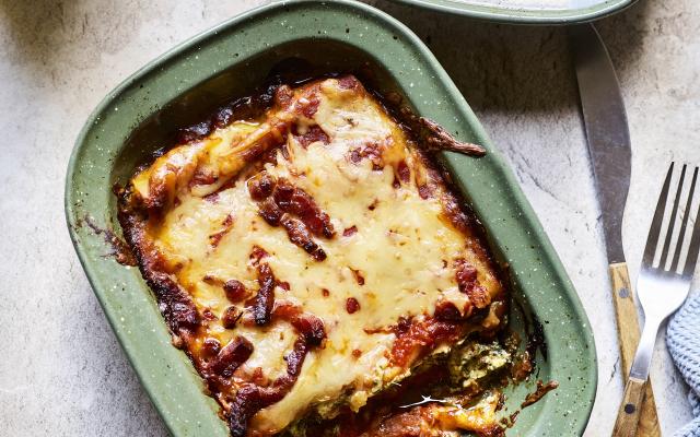 Cannelloni met ricotta, spinazie en spekjes