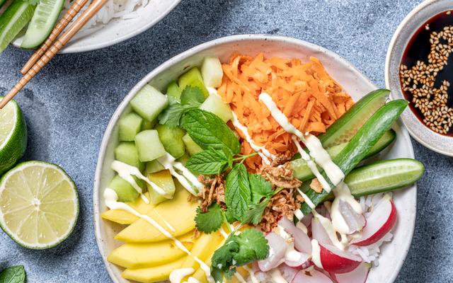 Pokébowl met gemarineerde meloen