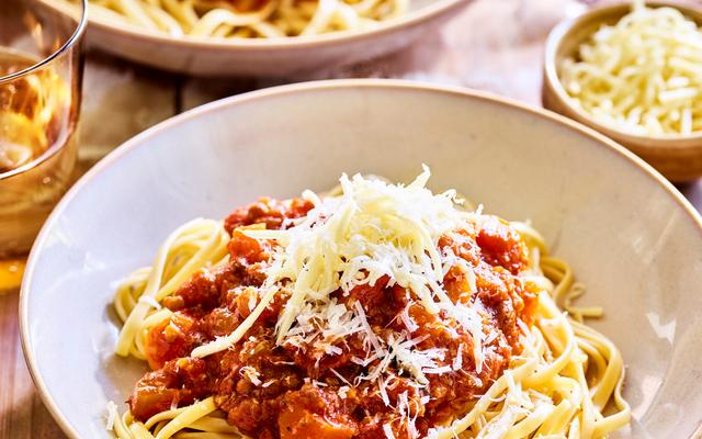 Vegetarische pasta bolognese