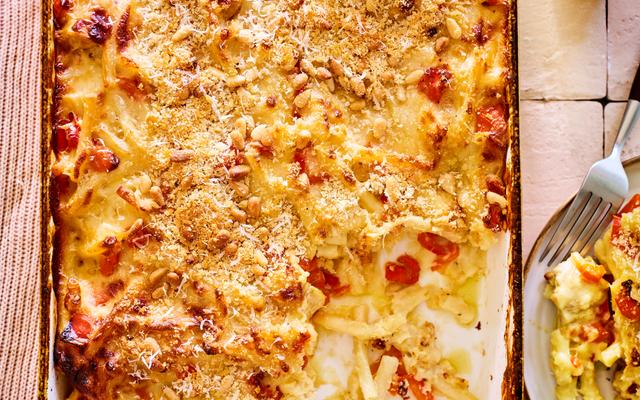 Macaroni met kip en paprika