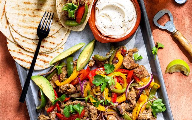 Fajitas met steak