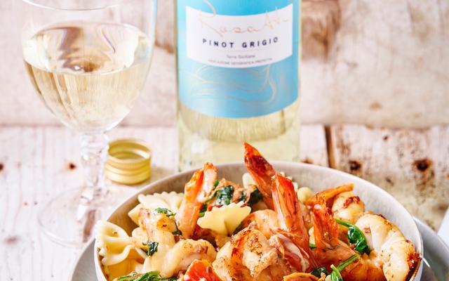 Toscaanse pasta met scampi’s