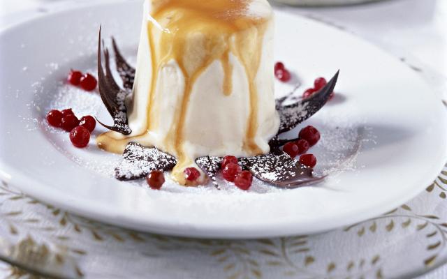 Parfait van mascarpone en karamel