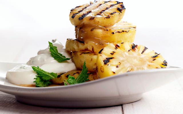 Ananas met mascarponecrème