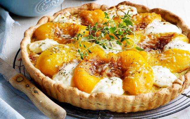 Tarte salée met gele paprika's