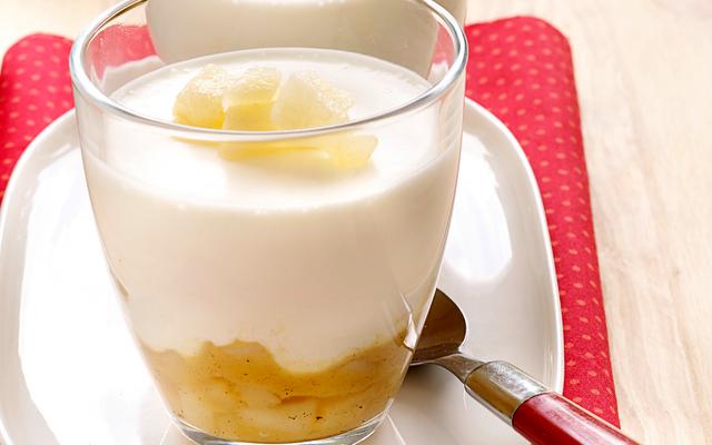 Plattekaascrème met peer