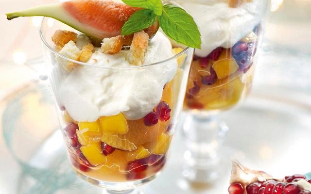 Fruitsalade met mascarponecrème