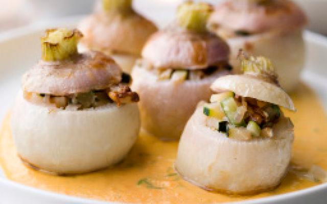 Gevulde raapjes met pompoencrème