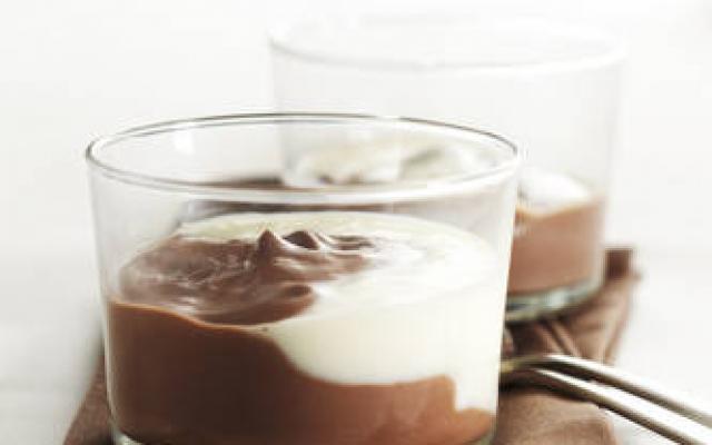 Pudding vanille et chocolat