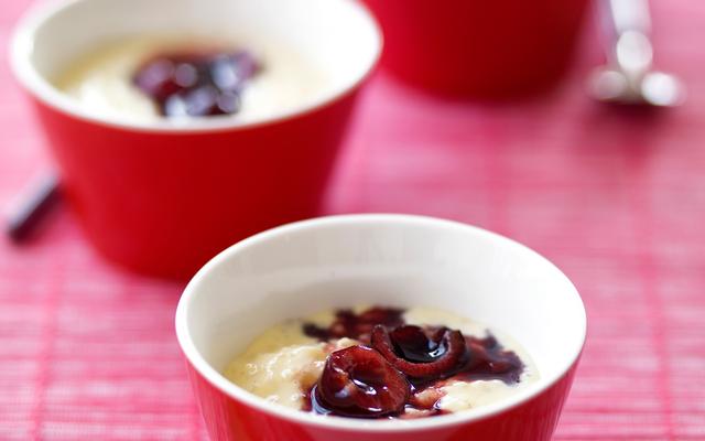 Rijstcrème met kersencompote