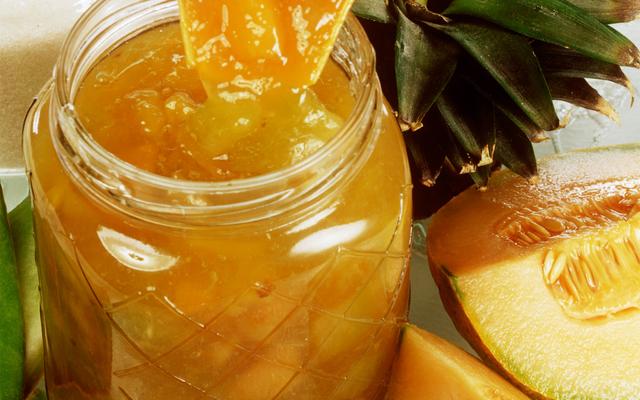 Confituur van meloen en ananas