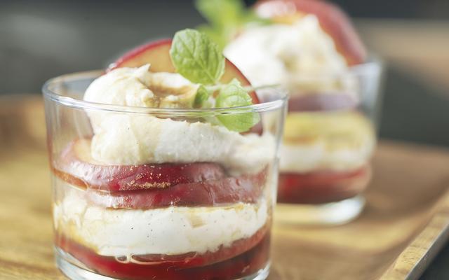 Calvadosappelen met mascarponecrème
