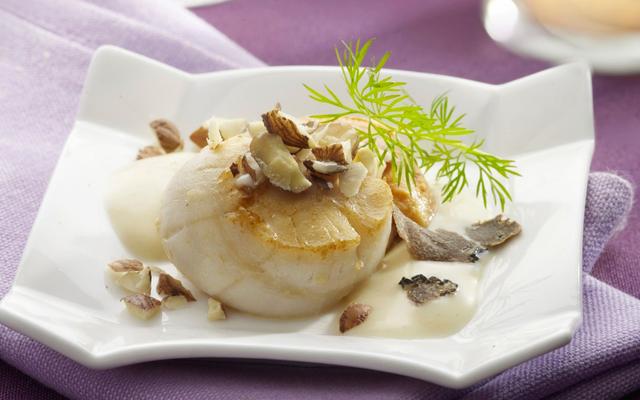 Sint-jakobsvruchten met balsamicocrème