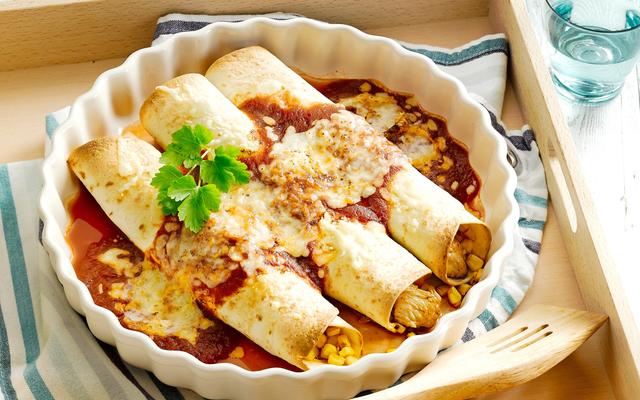 Enchilada’s met kip en maïs