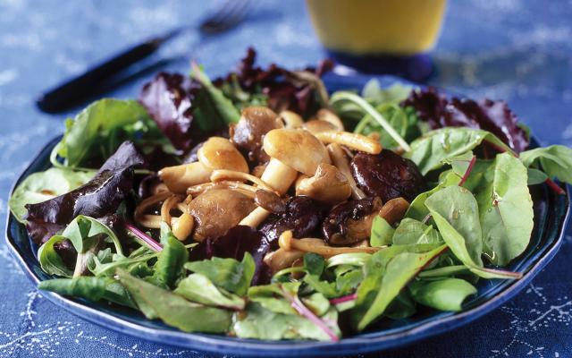 Lauwe paddenstoelensalade