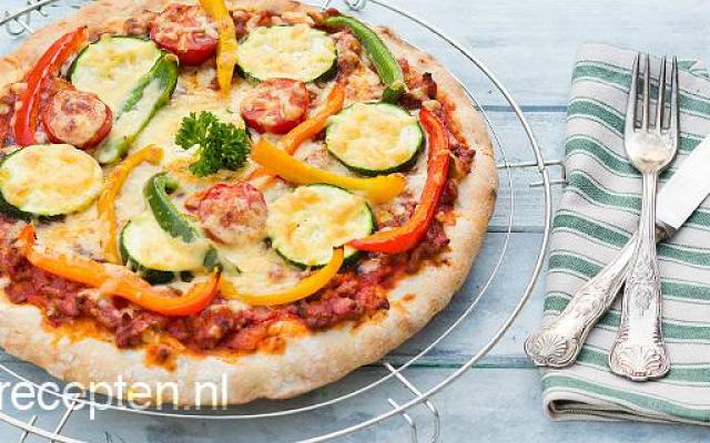 zelfgemaakte pizza met rundergehakt - libelle lekker