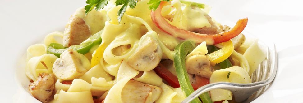 pasta met champignons en paprika pasta met champignons en paprika