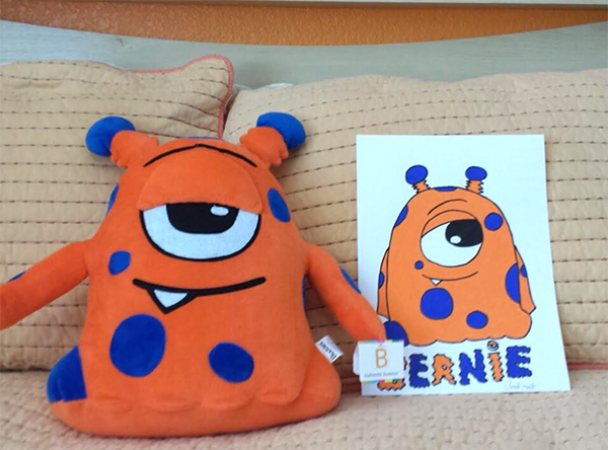 Un dessin transformé en peluche
