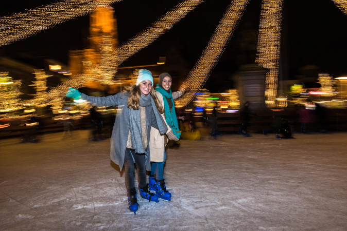 Faire du patin à glace sur la Groenplaats
