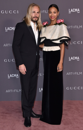 Marco Perego (38) en Zoe Saldana (39)