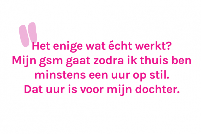 Hoofdredactrice Eva (40) reserveert elke avond een volledig uur voor haar dochter