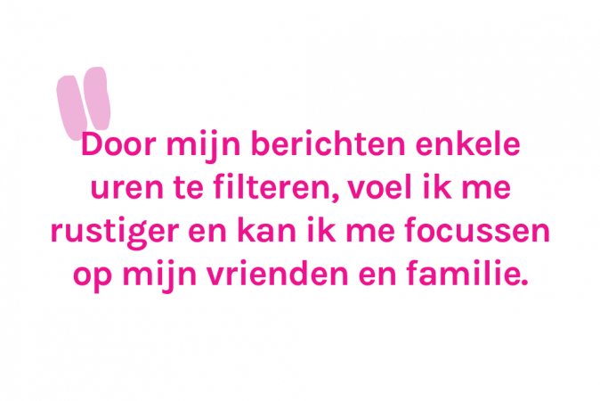 Redactrice Chloë (25) doet het na de kantooruren zonder wifi