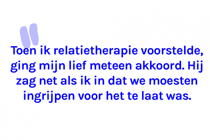 PRO: Falke (33) en haar vriend zijn sinds drie maanden in relatietherapie. Met succes.